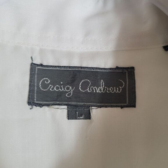 Craig Andrew Western Embroidered Pearl Snap Shirt Women's Size Large White Ranch - Picture 6 of 8